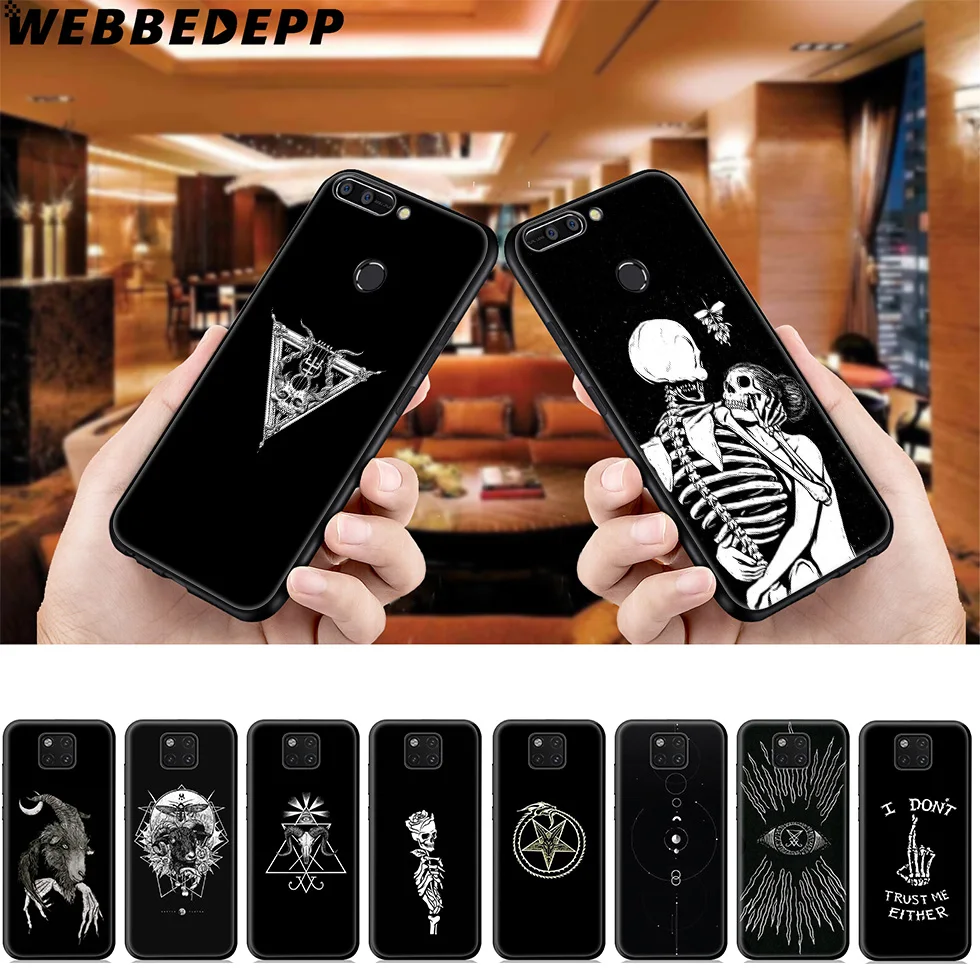 

WEBBEDEPP Devil Satan Soft Case for Huawei Mate Honor 20 6A 7A 7C 7X 8 9 9X 10 View 20 10 Lite Pro Mate 30 20 Lite Pro