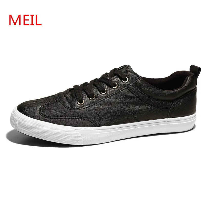 

MEIL 2018 New Fashion Men's Vulcanize Shoes Sneakers men Slip On Lace Up Flat Breathable zapatos hombre Casual Shoes Men