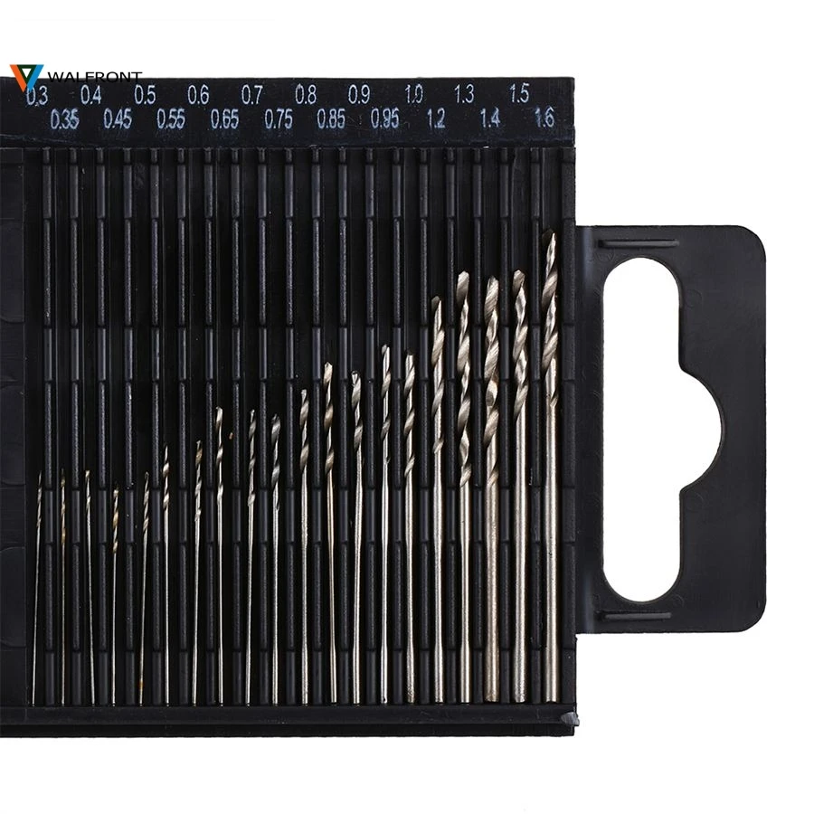 

20PCS Mini Twist Drill Bit HSS High Speed Cutter Tools Craft with Case Micro Drill Bit Set Power 0.3mm to 1.6mm