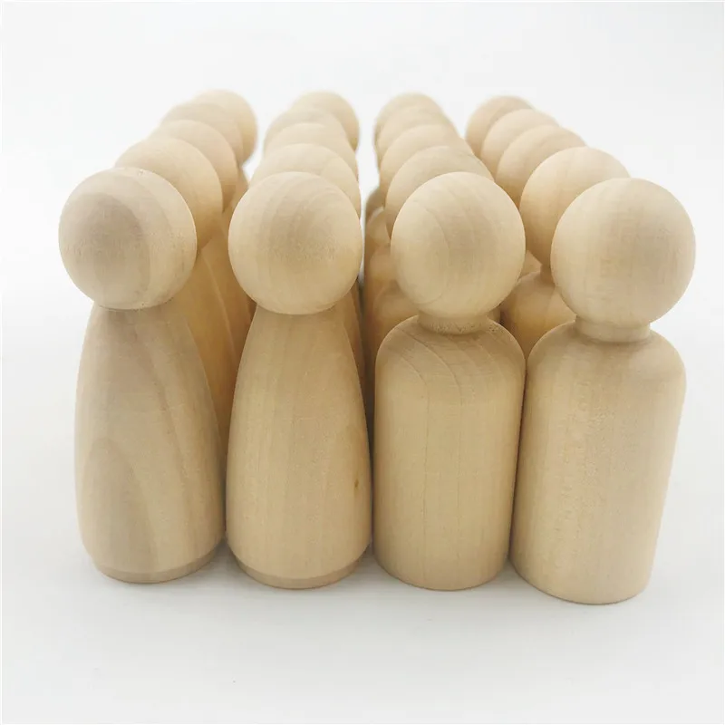 Christmas-Large-Peg-Dolls-Unfinished-Weddings-Home-Decor-20pc-65mm-women-men-Kids-Gift-Parent (2)