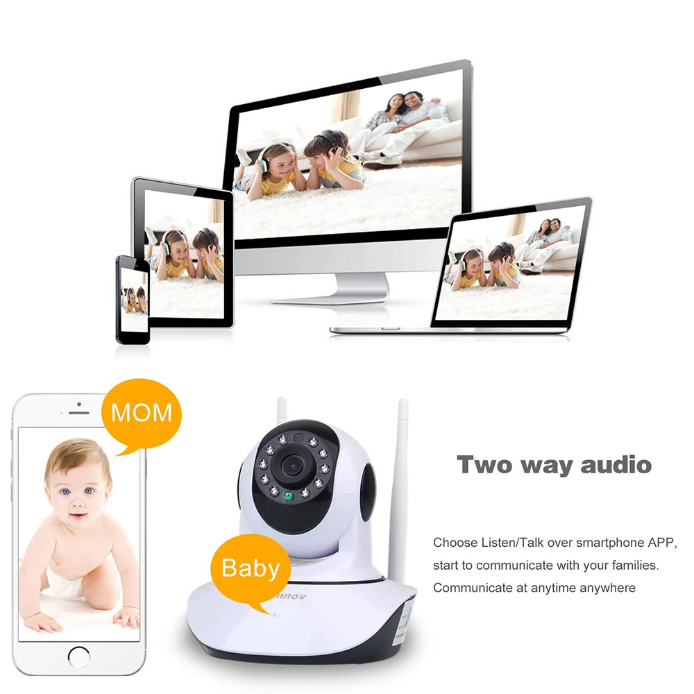HD 1080P 2MP Home Security IP Camera Wireless Samrt Mini PTZ Audio Video Camara Nanny CCTV Wifi Night Vision IR Baby Monitor HD 1080P 2MP Home Security IP Camera Wireless Samrt Mini PTZ Audio Video Camara Nanny CCTV Wifi Night Vision IR Baby Monitor
