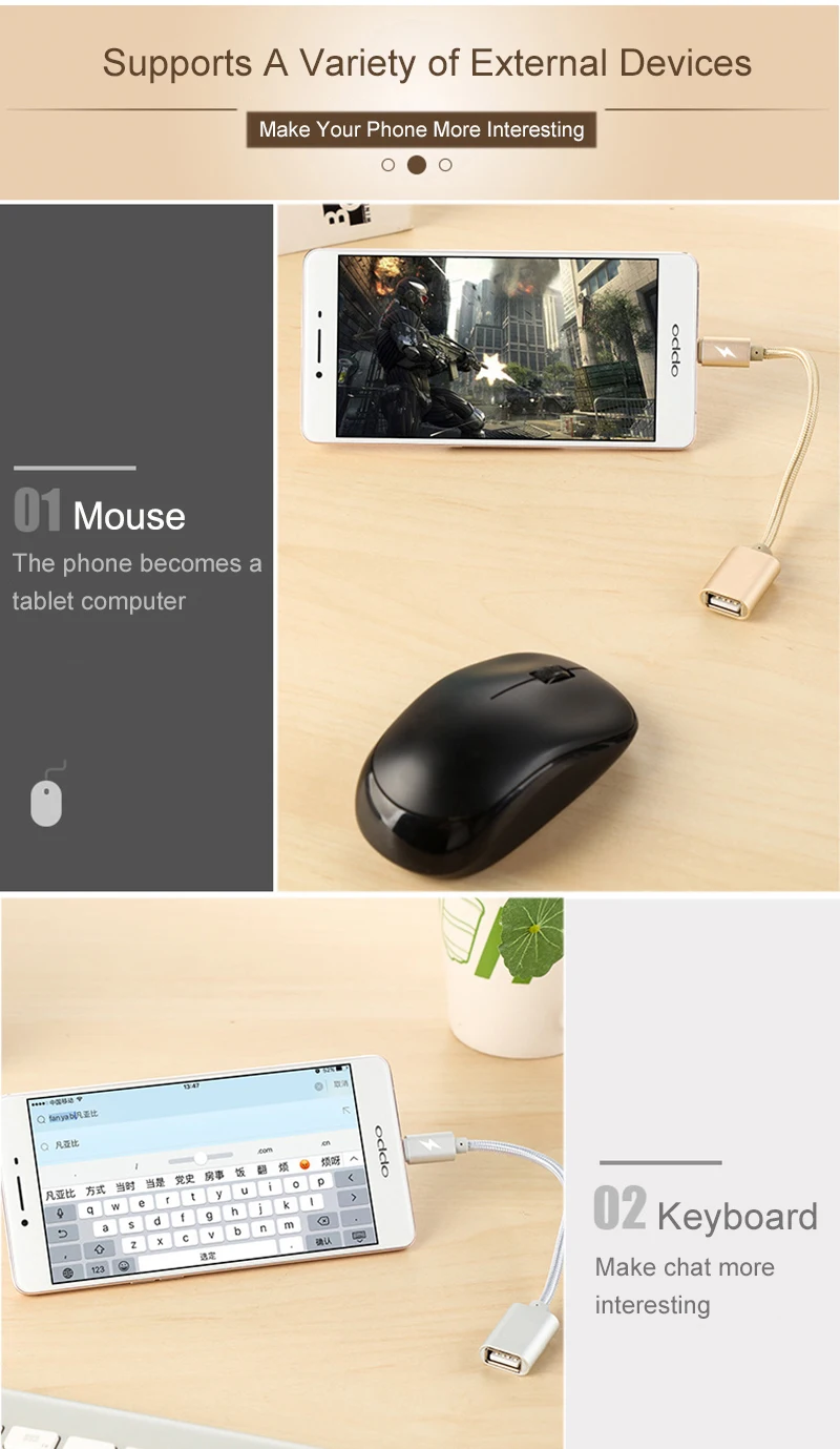 EGRINCY OTG адаптер Micro USB к USB 2,0 конвертер OTG кабель для Android Galaxy S3/4 S5 Xiaomi Tablet Pc Flash Мышь Клавиатура