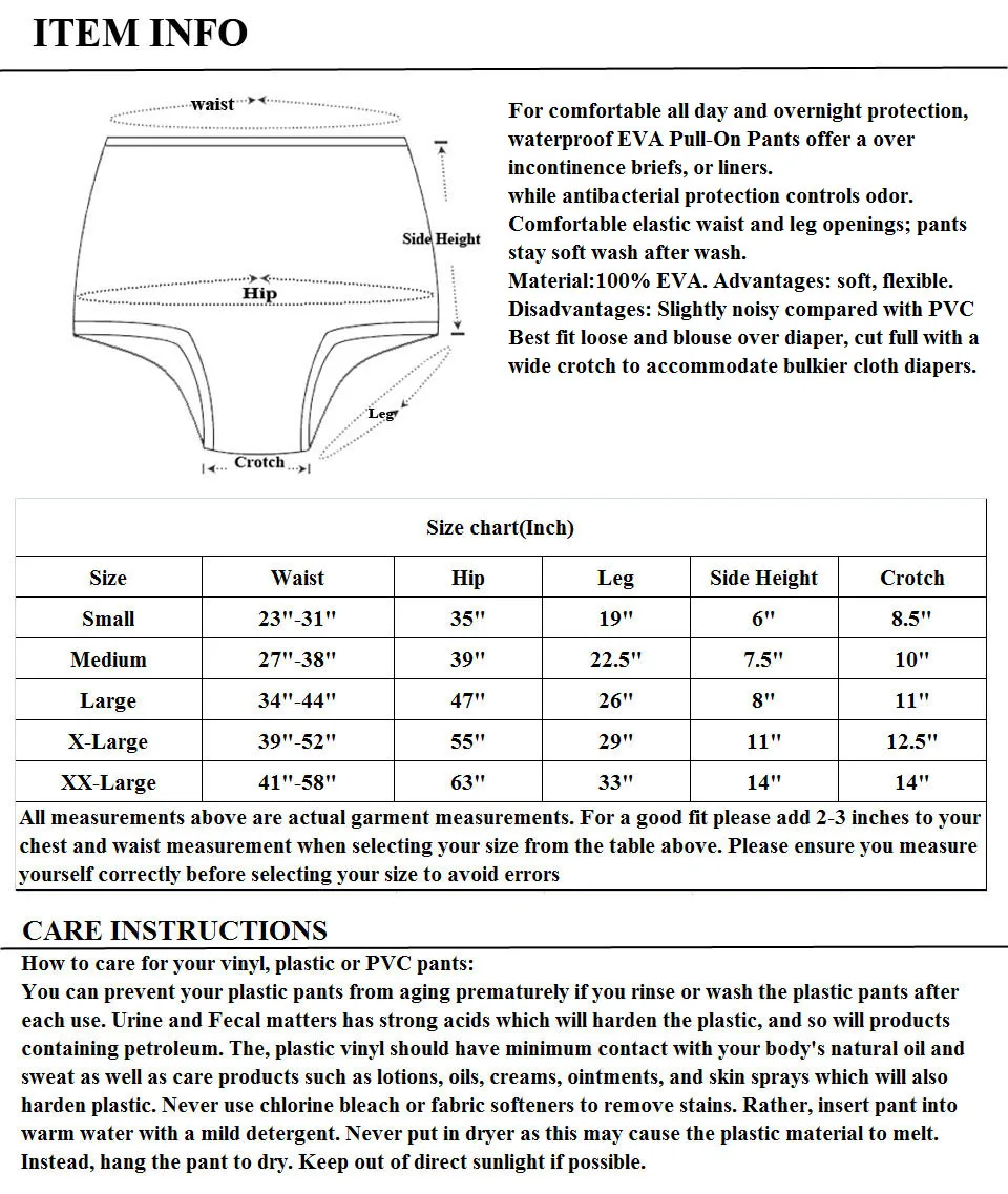 EVA P005size