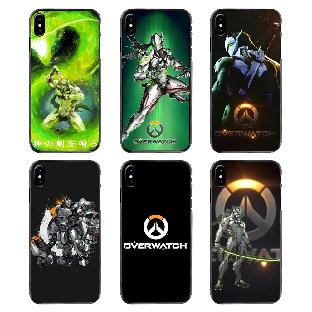 For iPhone 4 4S 5 5S 5C SE 6 6S 7 8 Plus X XR XS Max iPod Touch Accessories Phone Shell Cover game Overwatch OW Genji |