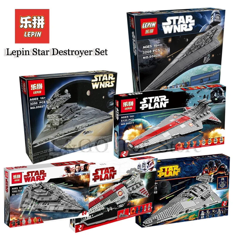 

Lepin Star Wars Set 05027 05028 05062 05077 Star Destroyer Compatible Legoing 10030 10221 Model Building Kits Blocks Bricks Toys