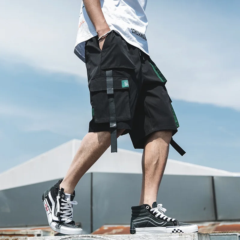 

Overalls Men's New Shorts Japanese Juventus Five Pants Loose Hip Hop Street Harem Pants Sports Streetwear Dance Casual Pants