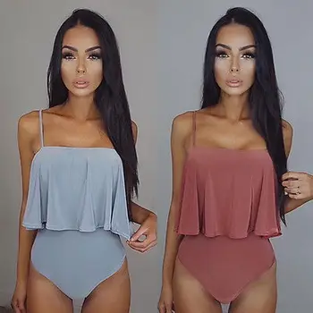 

2017 Women One Piece Monokini Suit Swimwear Bathing Beach Bikini Up Padded Beachwear