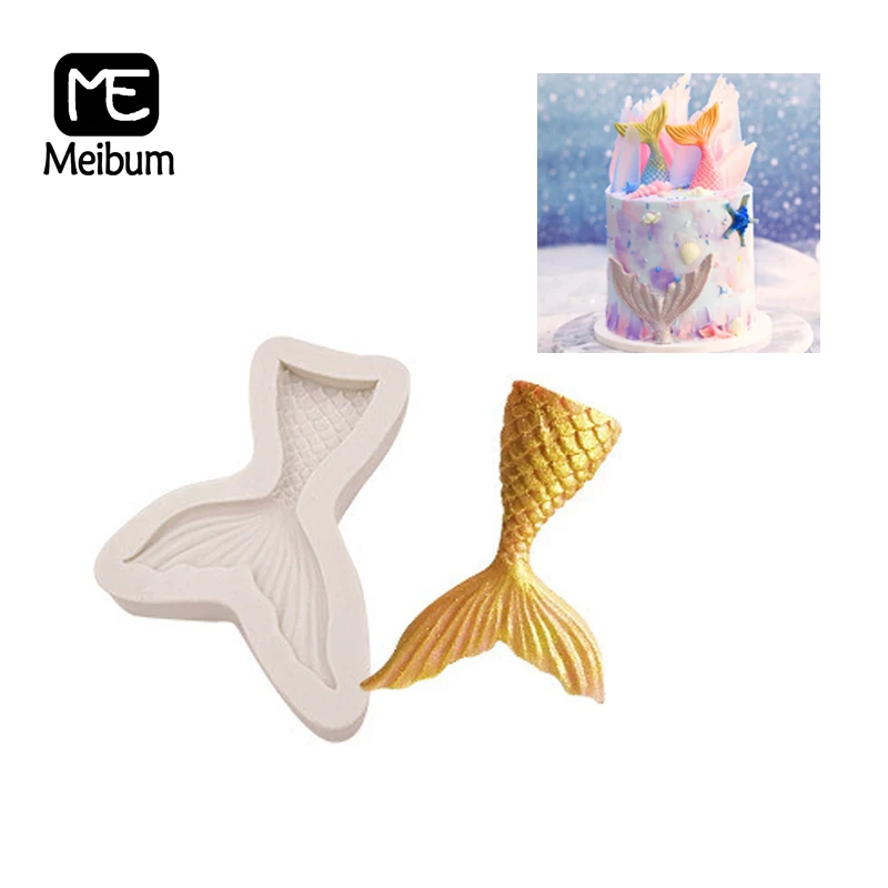 

Meibum Ocean Fish Theme Silicone Mold Sea Small Mermaid Tail Shape Fondant Chocolate Pastry Mould Cake Decorating Baking Tools