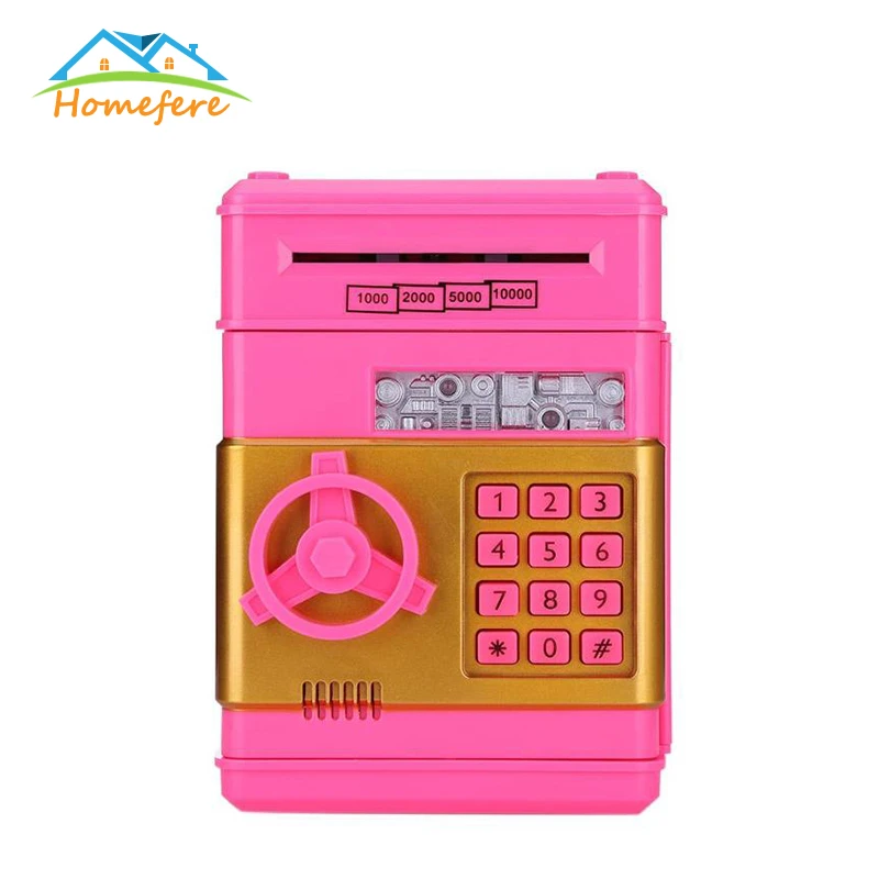 11 types electronic atm password money box cash coins saving box bank safe box automatic deposit banknote kids christmas gifts