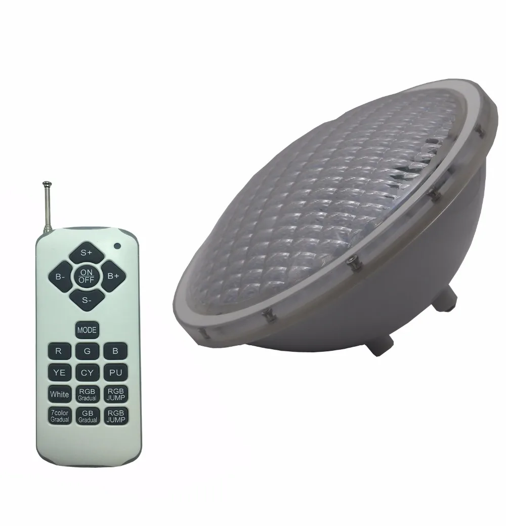 

lampada piscina led 12V lampe par 56 Pool Light Multicolor with 18 Keys Remote IP68 Pond Piscina 24W 72W