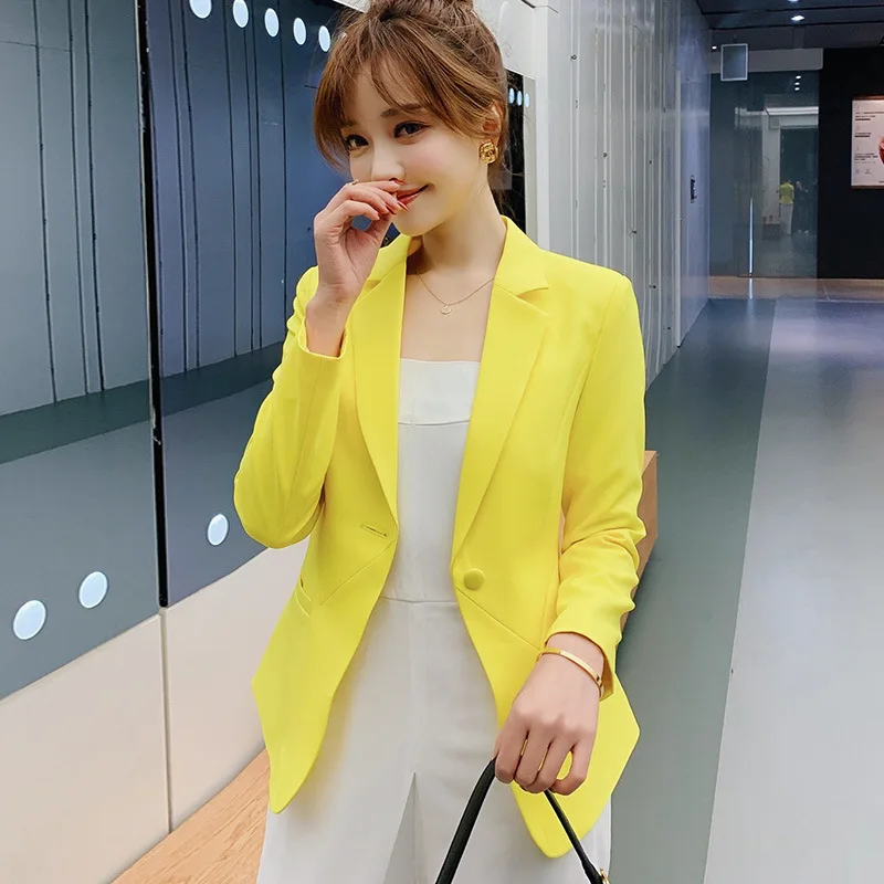 

Women's jacket 2019 autumn new Korean version of the self-cultivation business suit women's solid color casual small suit jacket