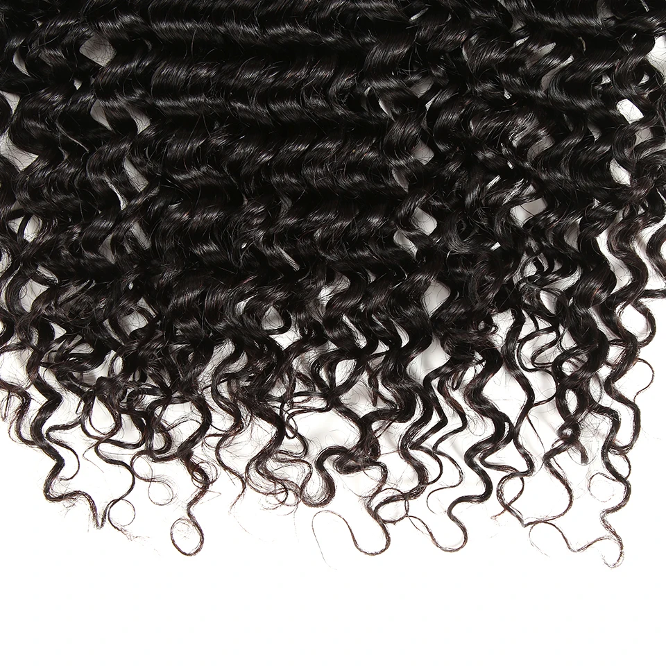 Sleek Malaysian Deep Wave Lace Frontal Closure 100% Remy Human Hair 13X4 Swiss Lace Natural Color 8-18 Inch