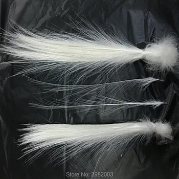 

wholesale high quality 100pcs rare pure white egret feather silk 25-30 cm/10-12 inch collected decorative accessories