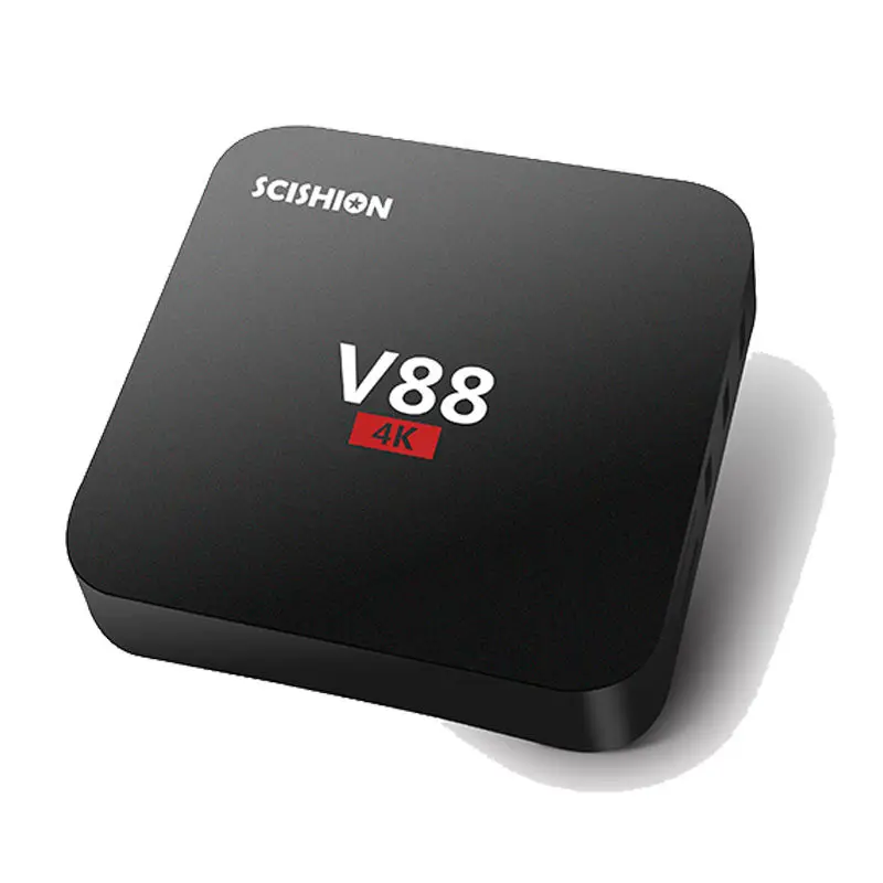 V88 Android tv BOX Rockchip 3229 четырехъядерный Android 6,0 1G/8G 2,4G WiFi 4K* 2K HD медиаплеер