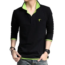 Поло Мужские Гольф одежда рубашка с длинными рукавами Спортивная форма весна и осень футболка с длинными рукавами дышащая плюс Размеры
