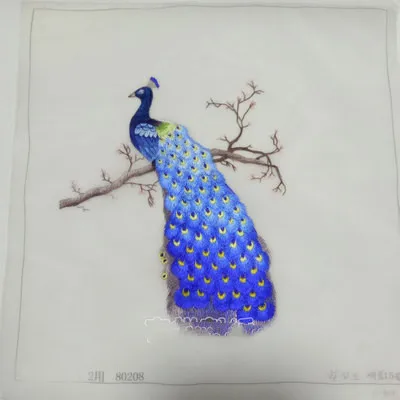 Chinese antique hand painted large pastel peacock pattern folded lace plate ornament Chinese antique hand painted large pastel peacock pattern folded lace plate ornament