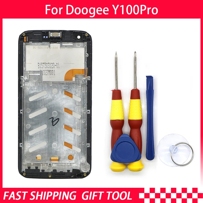 

Touch Screen LCD Screen LCD Display ForDOOGEE Y100 ProDigitizer Assembly With Frame Replacement Parts+Repair Tool