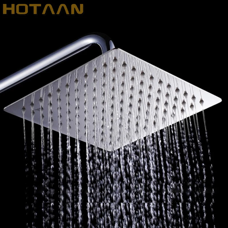 Free Shipping 8 Inch 20x20cm Square Overhead Rain Shower Head Overhead Rain Shower Head