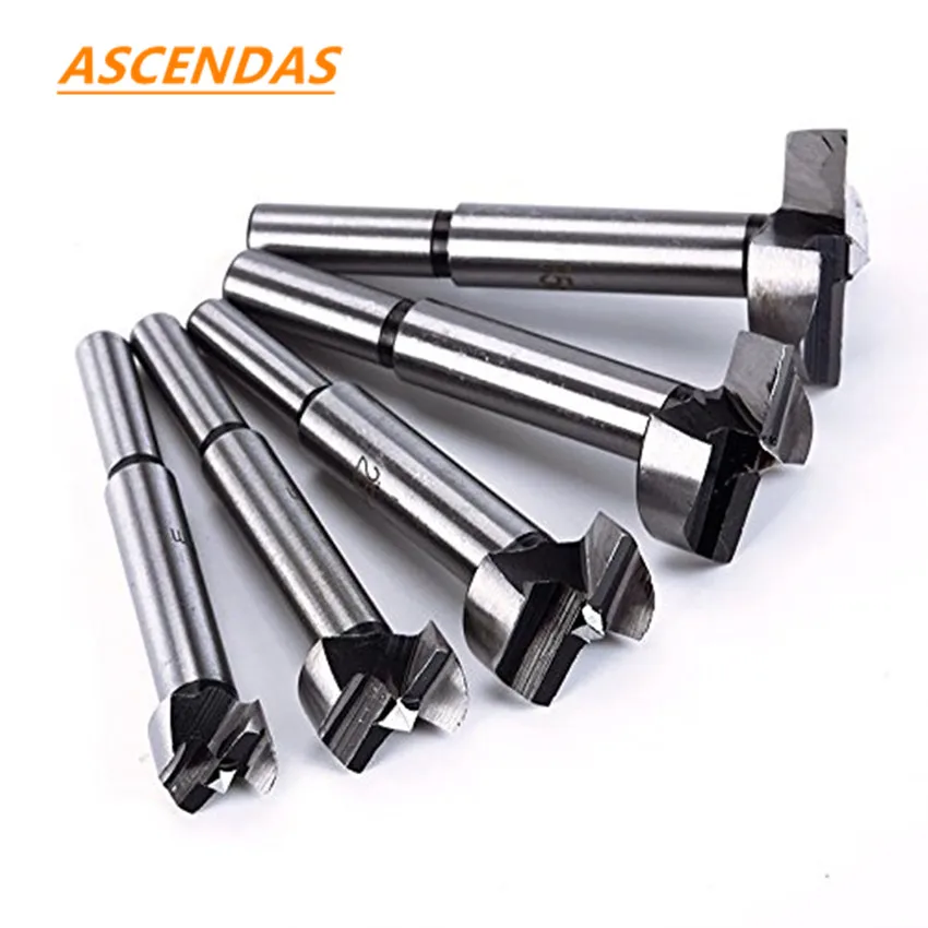 

5Pcs 15-35mm Wood Hole Saw Cutter Forstner Auger Drill Bit Set Round Shank Forstner Drills Tips Woodworking Tools TP-0251