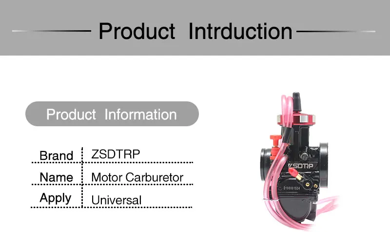 ZSDTRP новая модель черный PWK Карбюратор Carb для универсального 2T 4T двигателя мотоцикла скутера UTV ATV 34 36 38 40 42 мм
