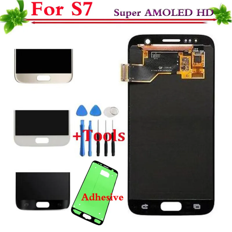 

100% Test OK Super AMOLED for Samsung Galaxy S7 G930 G930F LCD Display Touch Screen Digitizer Replacement