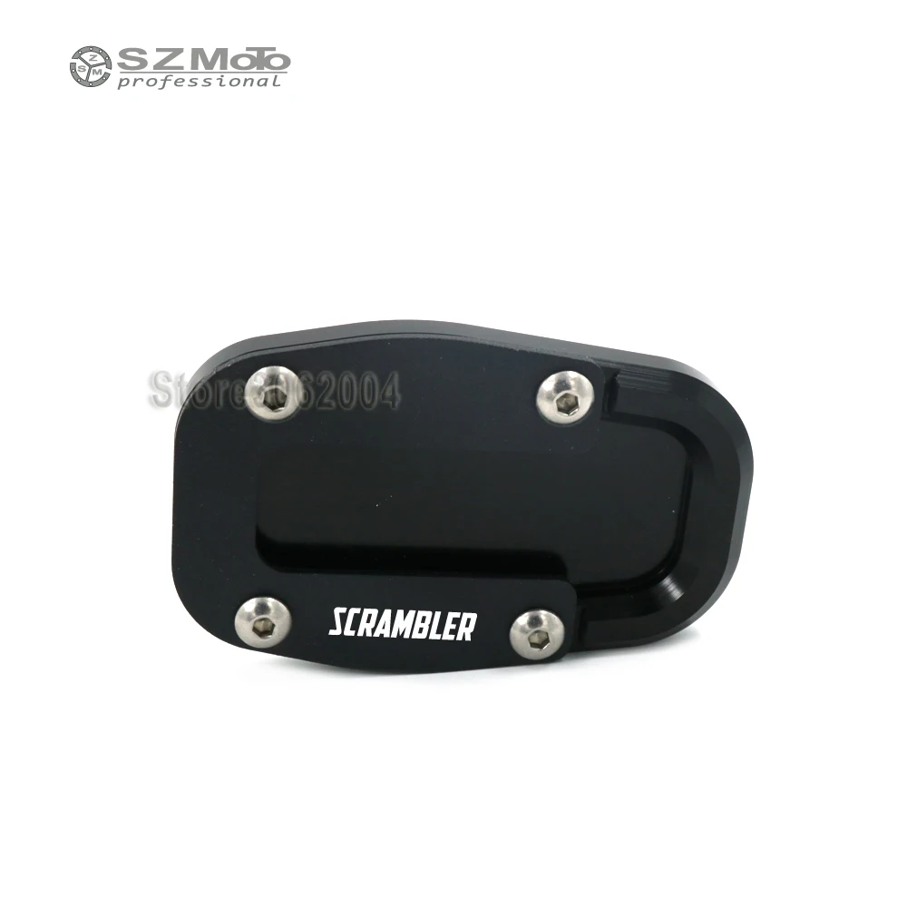 

For Ducati Scrambler Classic 2015-2017 2016 Motorcycle Side Kickstand Stand Extension Support Plate pad Logo Accessories CNC