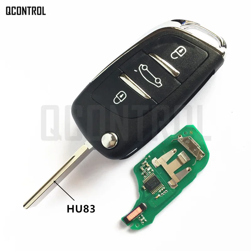 QCONTROL Автомобильный Дистанционный ключ для Citroen C4 C4L C-Elysee для DS 4 DS4 с чипом ID46 3 кнопки