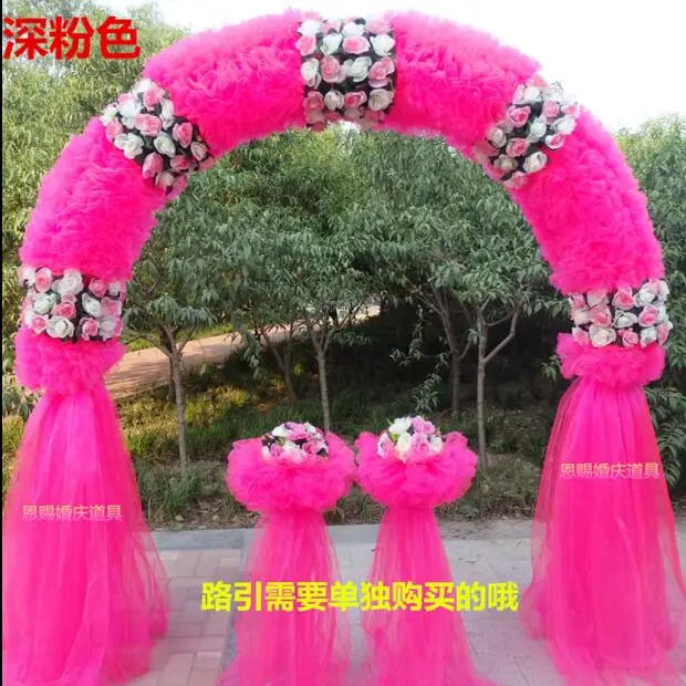 

Store opening activity, arched flower wedding color red person wreath factory direct sale