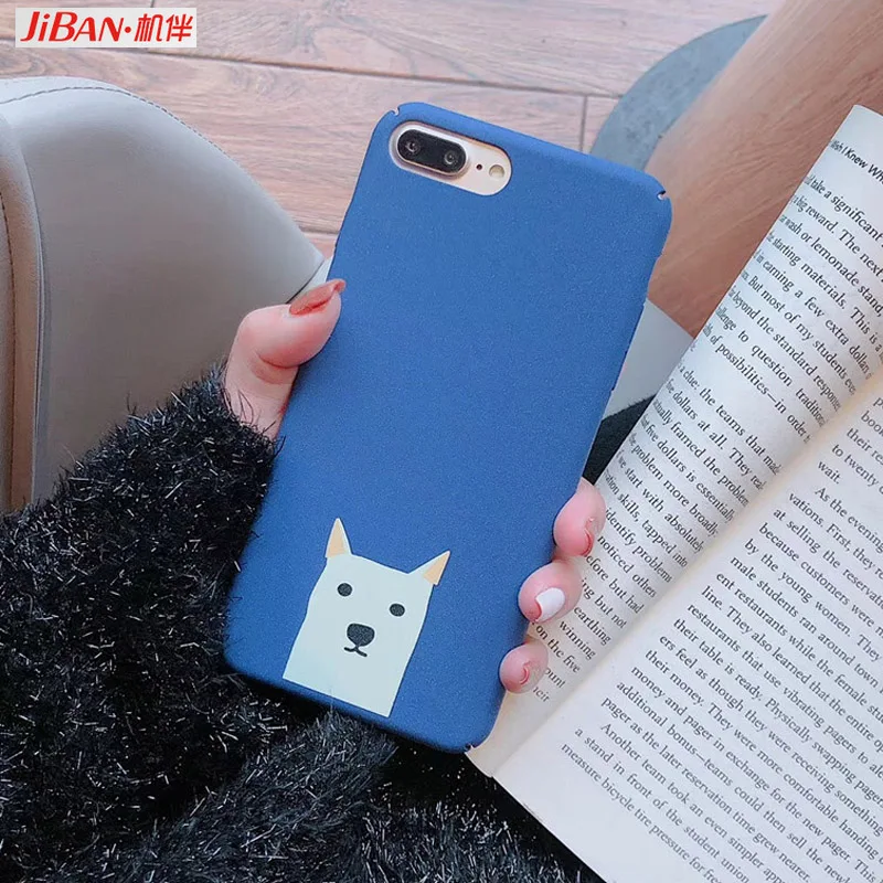 JIBAN Lovely Cartoon Puppy Phone Case for Apple Iphone XS Max/XR Mobile IPhone 8plus/7p/6s Frosted Hard Cover |
