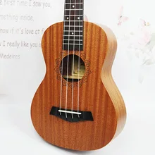 SevenAngel 23 Inch Mahogany Ukulele Concert Travel Guitar Hawaii 4 Strings Electric Acoustic Gitar with Pickup EQ