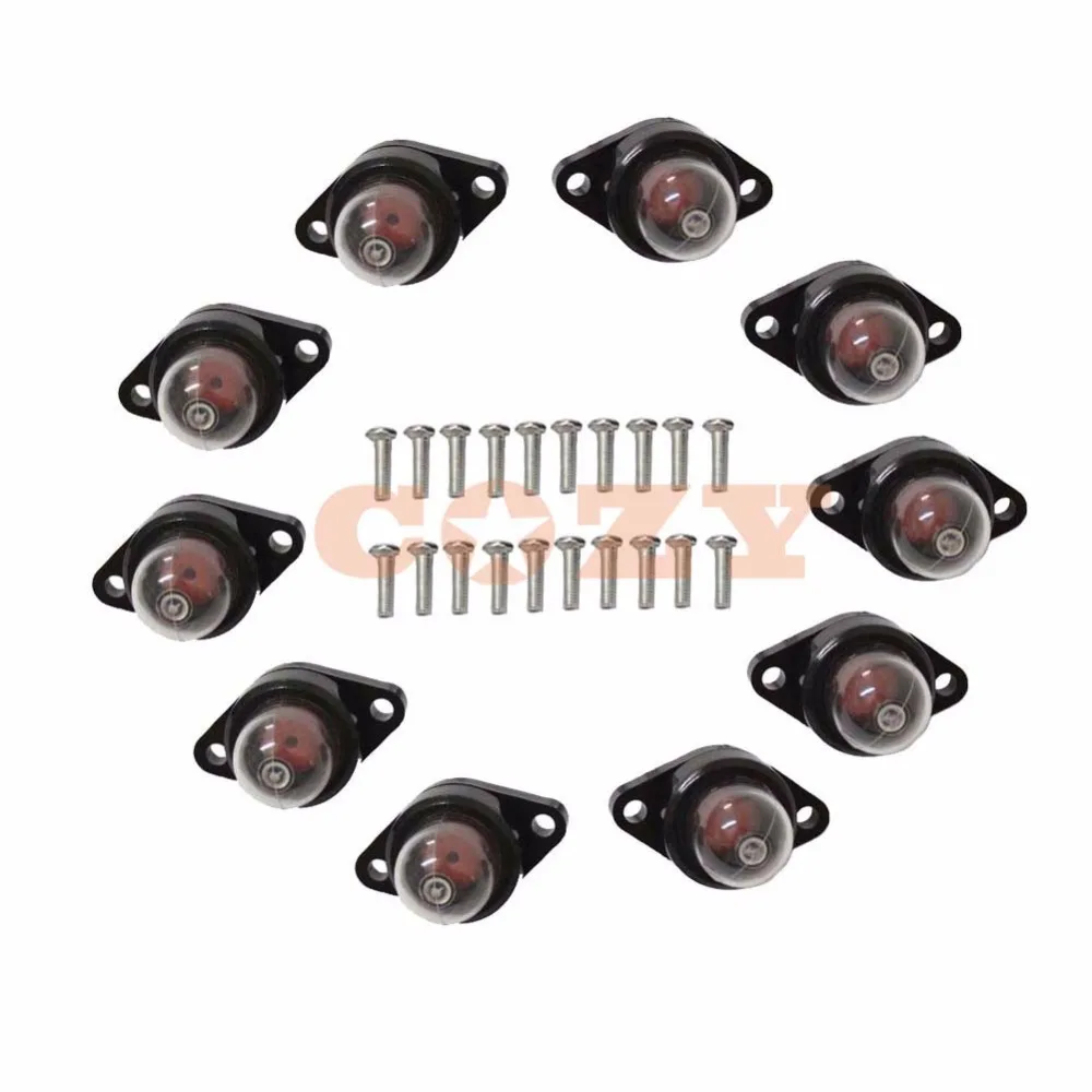 10 pcs Primer Bulb with Installation base & screw for Craftsman Poulan weedeater Chainsaw spare