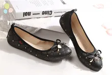 

New Spring Summer comfortable career ladies flat shoes sweet ballerina flats footwear Very soft flat women shoes 34-45