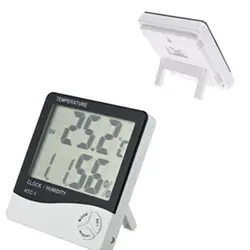 ЖК-дисплей цифровой Температура измеритель влажности гигрометр будильник время 22 января