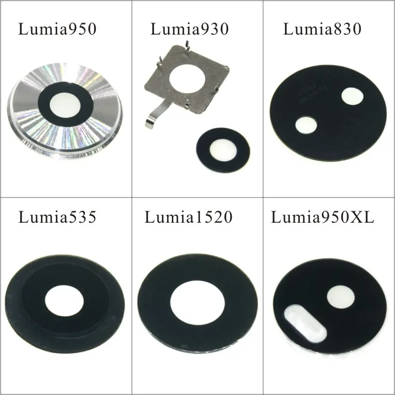 Per Nokia Lumia 630/930/1520 Posteriore Della Macchina Fotografica Di Vetro Per Microsoft Lumia 535 Obiettivo Della Fotocamera Coperchio Esterno Con N