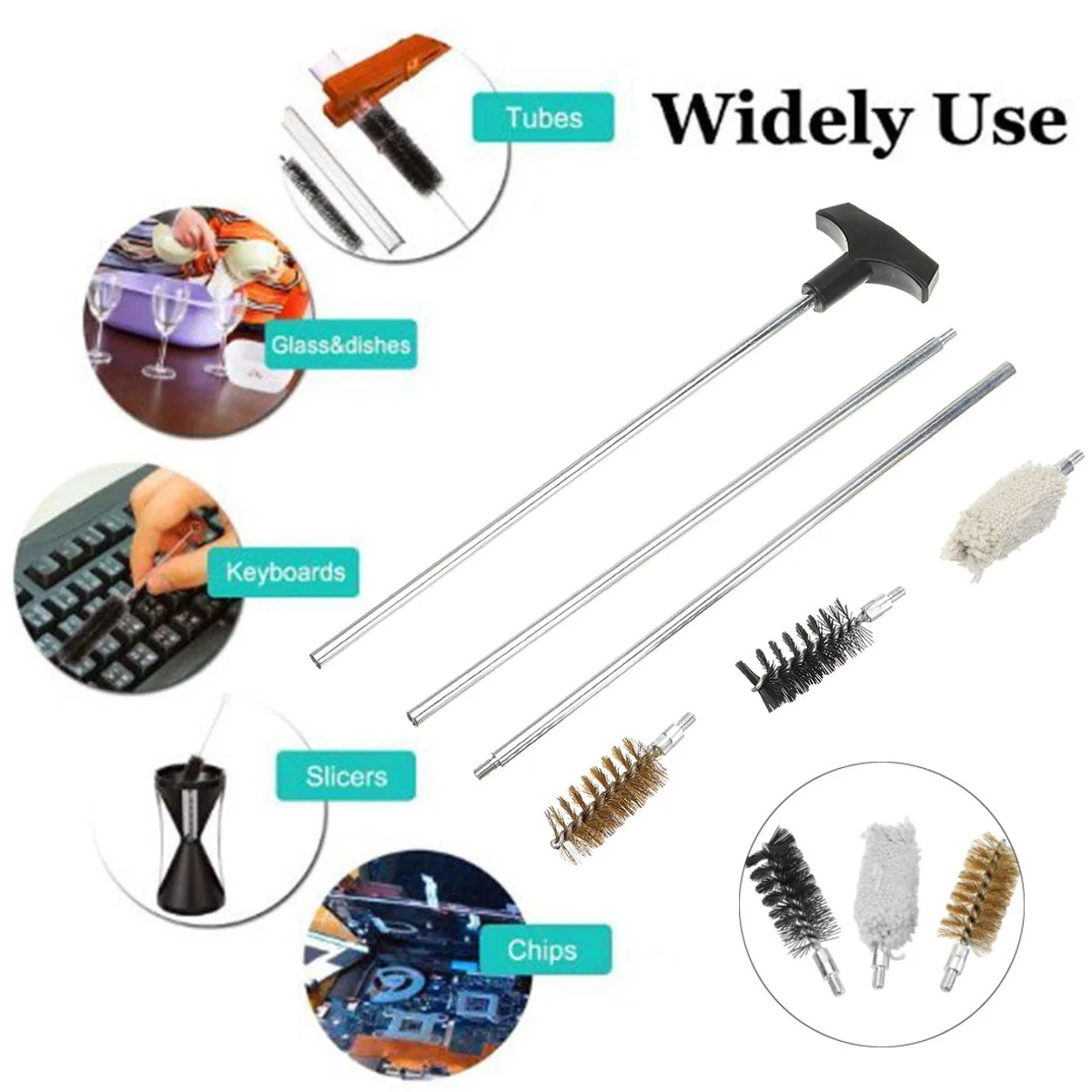 12ga cleaning kit tube brusher Hunting G un Cleaning Kit Rifle Cleaner Convenient Rilfe Accessories Durable