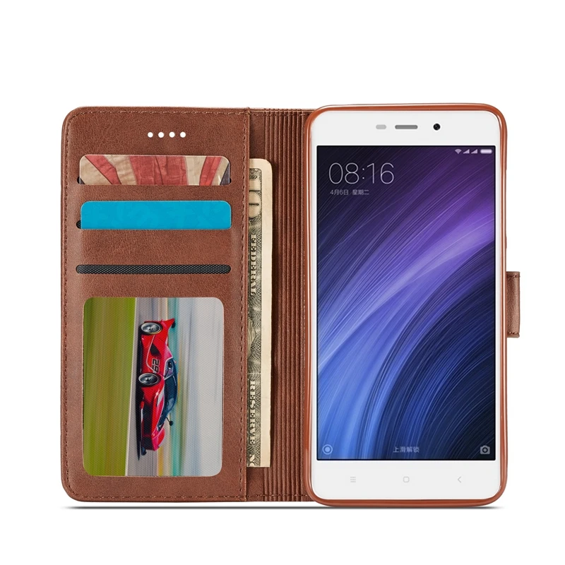 Кожаный бумажник для Etui Xiomi Redmi 4A чехол для Xiaomi Redmi 4A откидной Чехол чехол для Redmi 4A Чехол кошелек держатель для карт книга