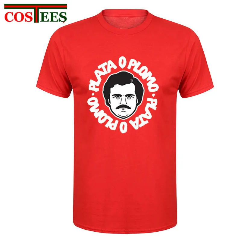 2017 летняя новая брендовая одежда Camiseta Plata O Plomo футболка на заказ Pablo Escobar