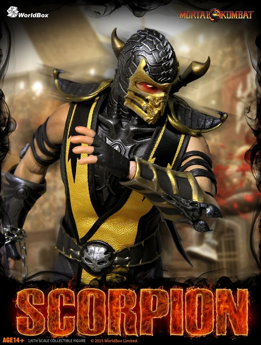 1/6 масштабная фигурка, кукла Mortal Kombat Scorpionb 1", фигурки, кукла, коллекционная фигурка, пластмассовые игрушечные модели