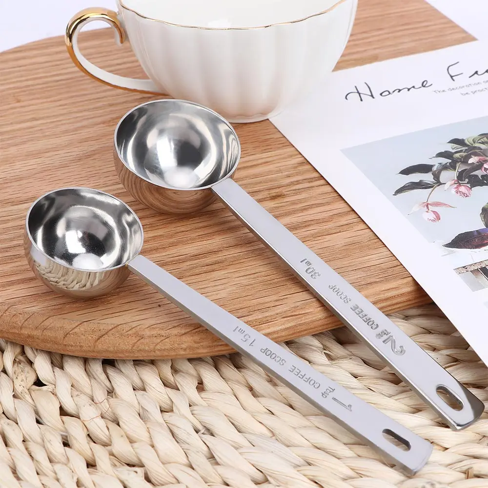15ML/30ML Metal Measuring Spoon Multifunction Coffee Scoop Stainless