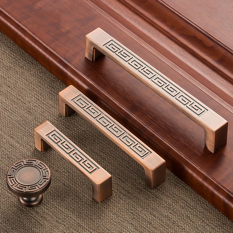European Simple Antique Wardrobe Cabinet Door Handle Retro Red Bronze Small Drawer Handle Knobs Furniture H European Simple Antique Wardrobe Cabinet Door Handle Retro Red Bronze Small Drawer Handle Knobs Furniture H