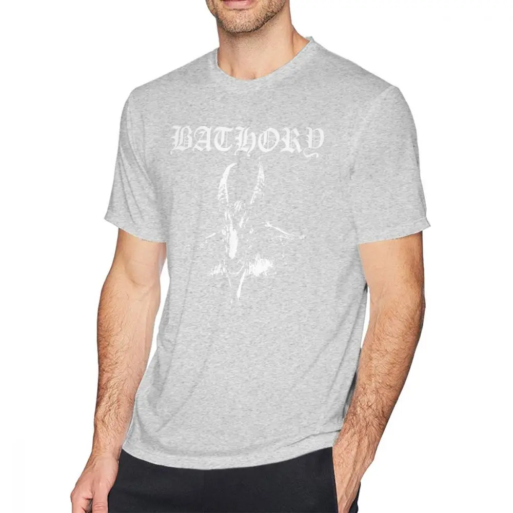 Darkthrone футболка Bathory футболка с коротким рукавом 100 хлопок Футболка забавная уличная одежда Графический человек плюс размер футболка - Цвет: Gray