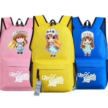 

Anime Cell at Work Women's Backpacks Oxford COS Back Pack Students School Bags for Teenage Boys Girls Casual Travel Shoulder Bag