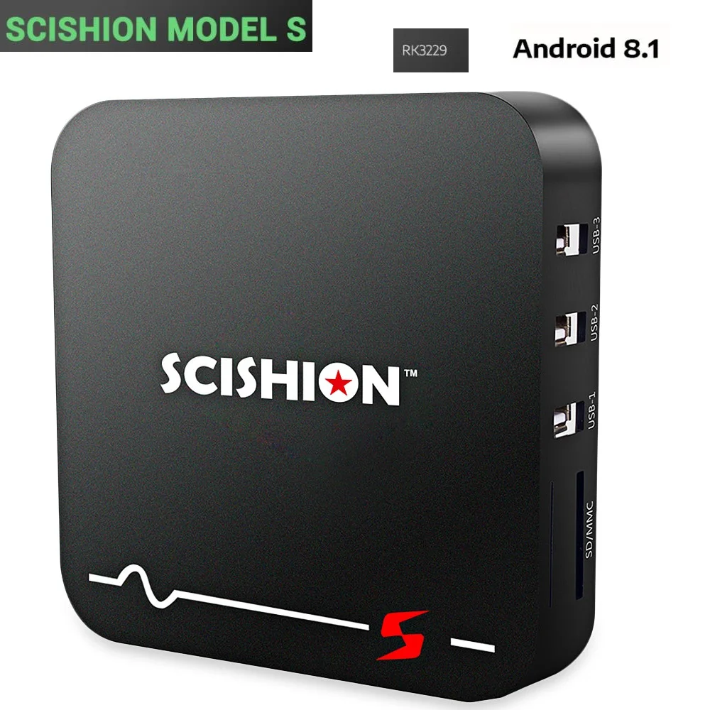 SCISHION модель Smart tv Box 2 + 16 Гб RK3229 4 K Android 8 1 ГГц WiFi Простая установка медиаплеер для