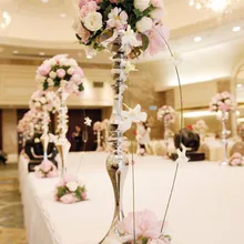 10 шт./лот 73 см высота свадебные T дорога привести Серебряная Свадьба дорога приведет мастер стол подсвечник