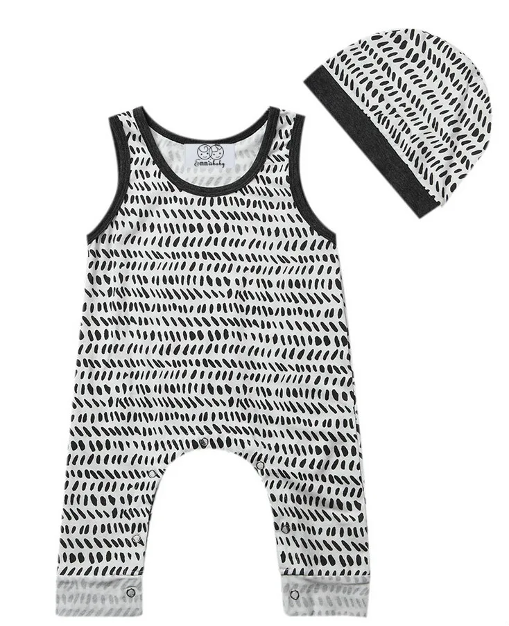 Cotton Infant Toddler Baby Girl Boy Clothes Sleeeveless Romper Jumpsuit
