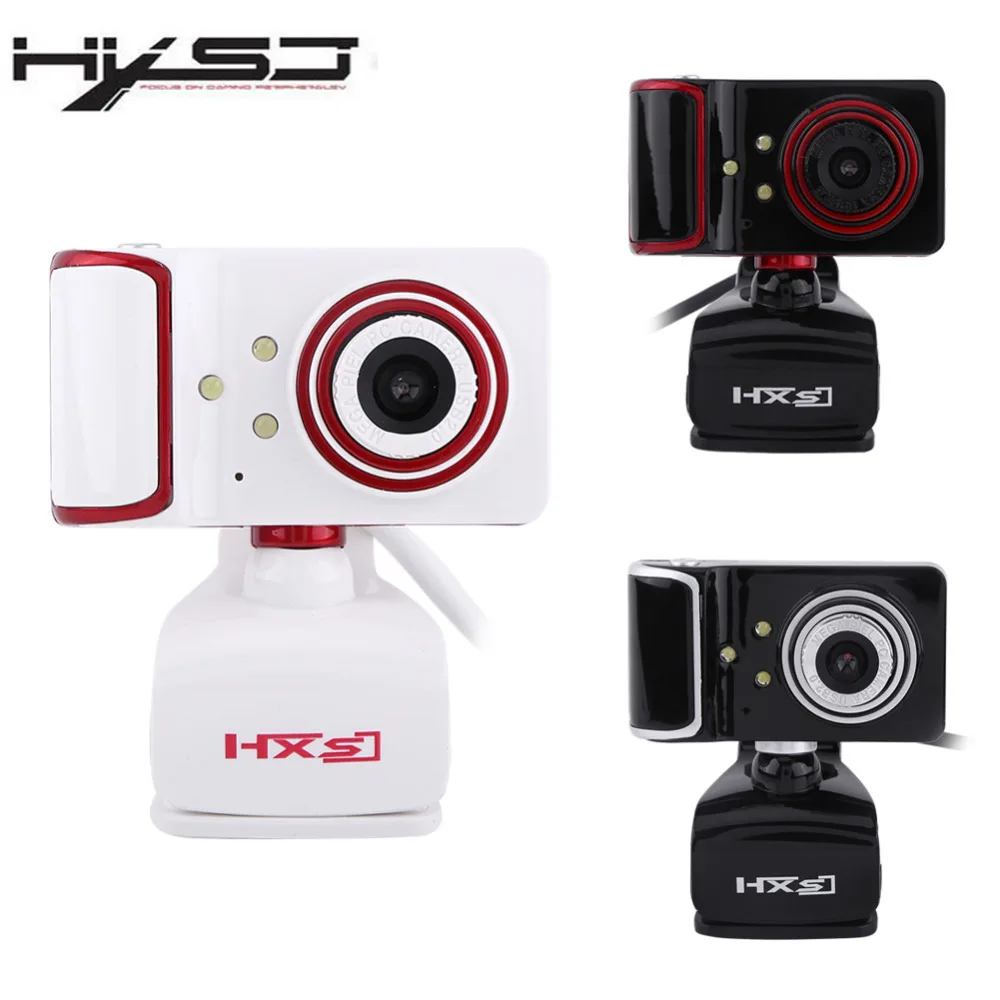 

HXSJ S10 16M Pixel By Rotating Adjusted HD Web Camera Clip-on 3 LED Webcam USB Camera with Mic Webcamera For Android TV Computer