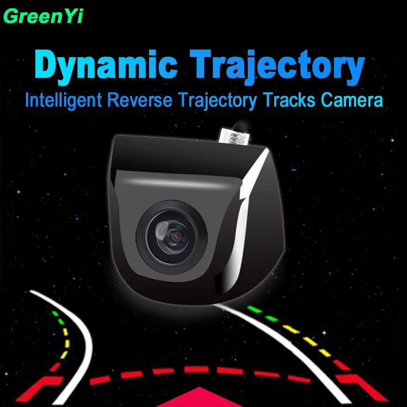 

HD night vision waterproof car rear view parking camera with auxiliary intelligent dynamic track parking line