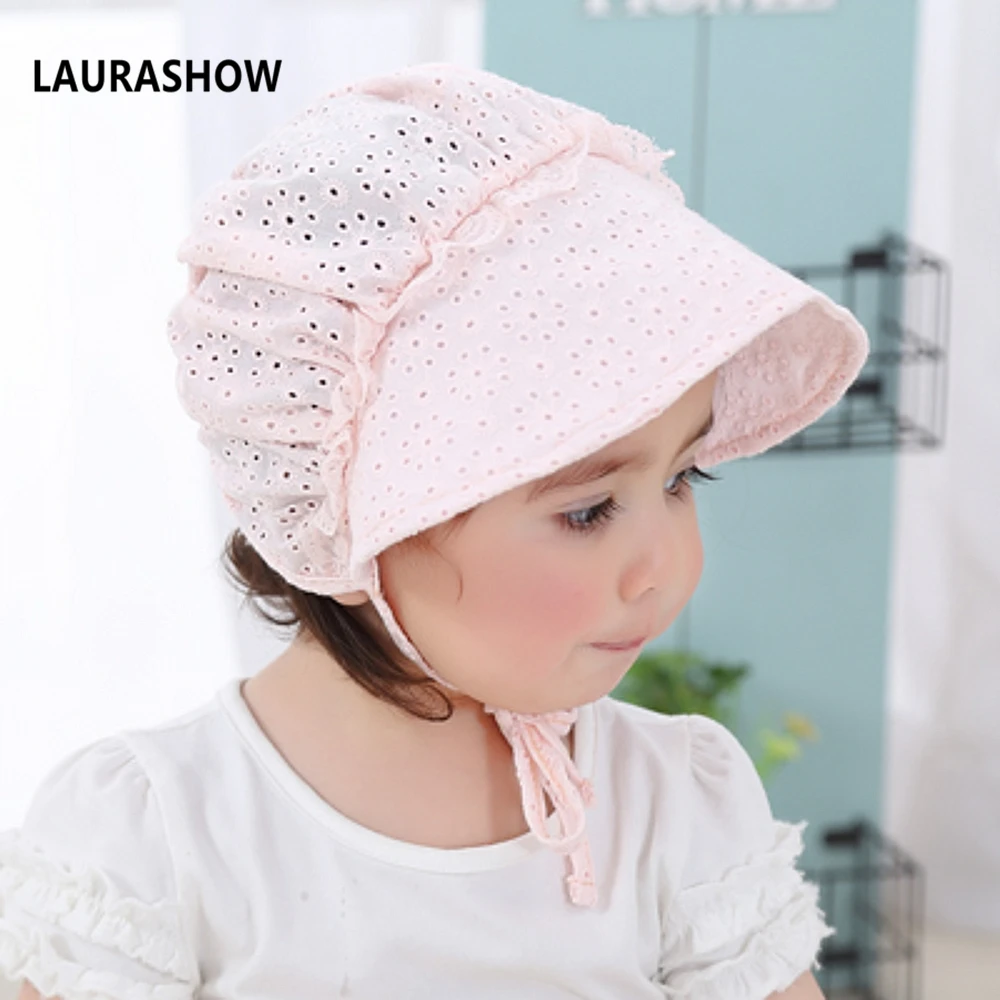 

LAURASHOW Baby Flower Hat Girl Cotton Beanie Cap Kids Hat Children Accessories