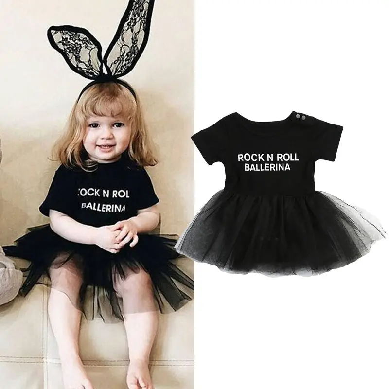 Infant Baby Girls Tulle Rock N Roll Dress Summer Short Sleeve Girls Princess Dresses Baby Girls Clothes Girls Princess Dress Princess Dressgirls Princess Aliexpress