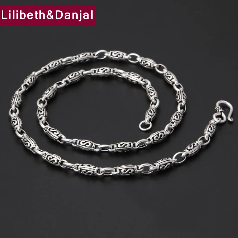 

Initial 5mm Thick S Letter Name Necklace Pendant 100% 925 Sterling Silver Women Men Necklace indian Jewelry colier femme 2019 N3